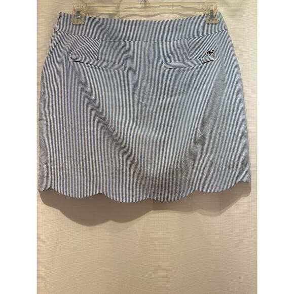 VINEYARD VINES Performance A Line Scalloped Hem Seersucker Golf Skort 8 - Picture 3 of 8